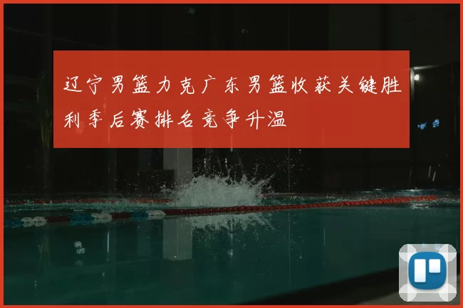 辽宁男篮力克广东男篮收获关键胜利季后赛排名竞争升温